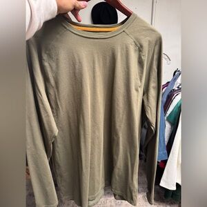 Carhartt Olive Long Sleeve Men's Tee relaxed fit
